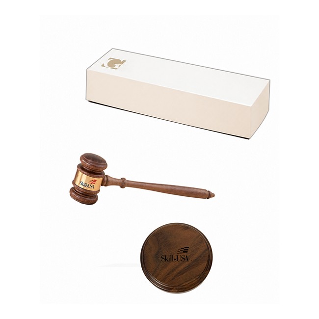 Main image of Wood Gavel and Round Set image