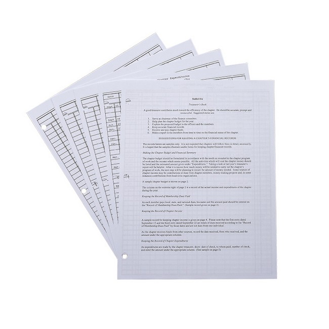 Main image of Treasurer's Notebook Insert image