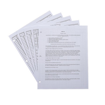 Image of Treasurer's Notebook Insert